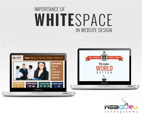 White spaces in web design