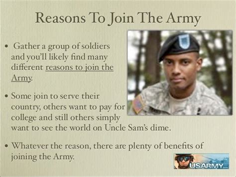 Why Join the Army