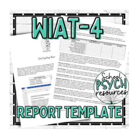 Wiat-4 Report Template Sample