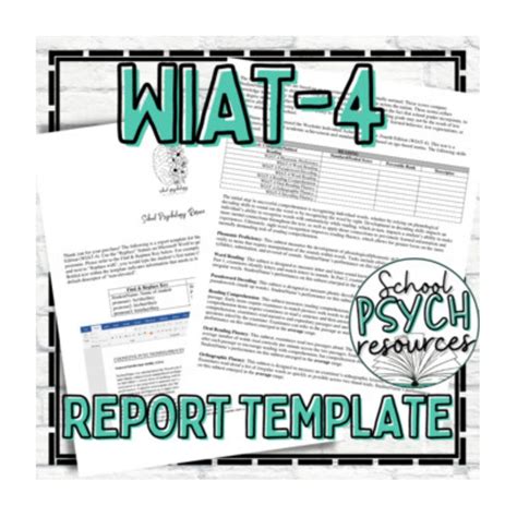 Wiat-4 Report Template Free Download