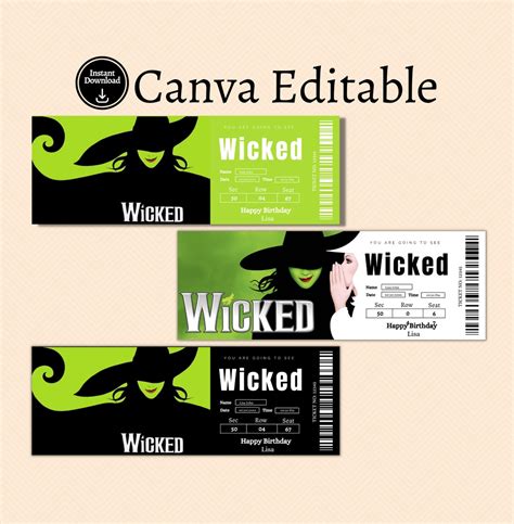 Wicked Ticket Template 10