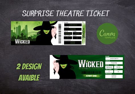 Wicked Ticket Template 2