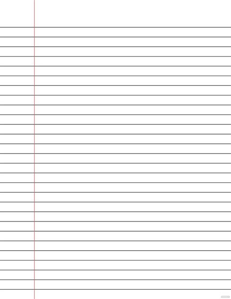 Wide ruled paper template