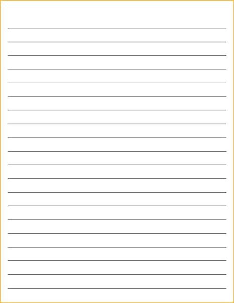 Wide Ruled Printable Paper Template 5