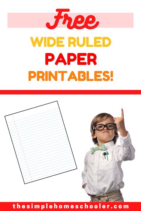 Wide Ruled Paper Template