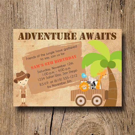 Adventure Land Invitation