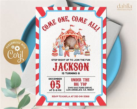 Carnival Spectacular Invitation