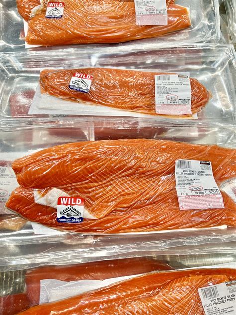 Wild-caught salmon fillets at Costco