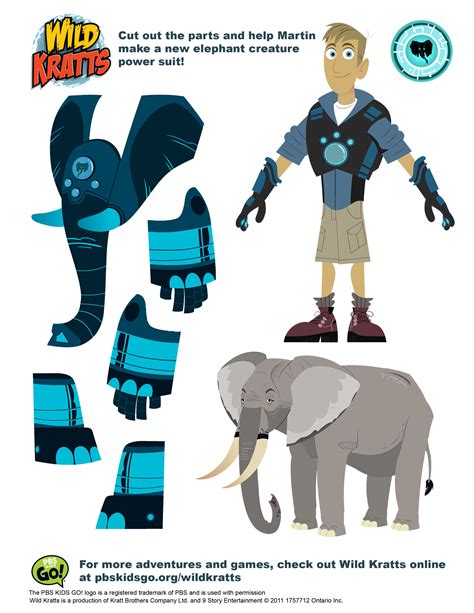 Wild Kratts Printable Crafts