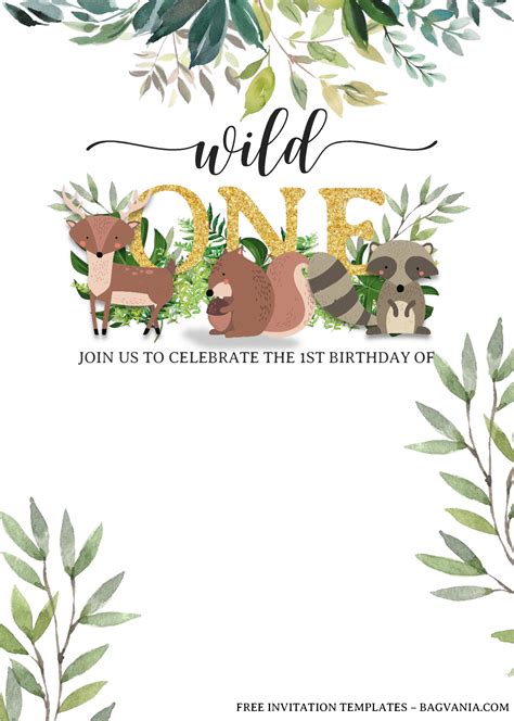 Wild One Invitation Template Design