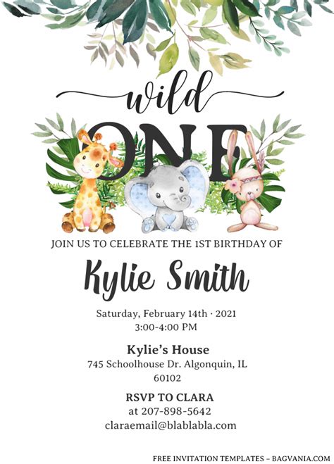 Wild One Invitation Template Design