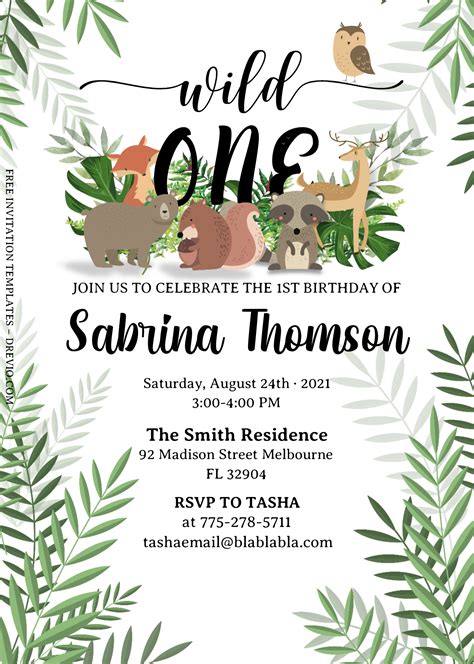 Wild One Invitation Template Design Ideas