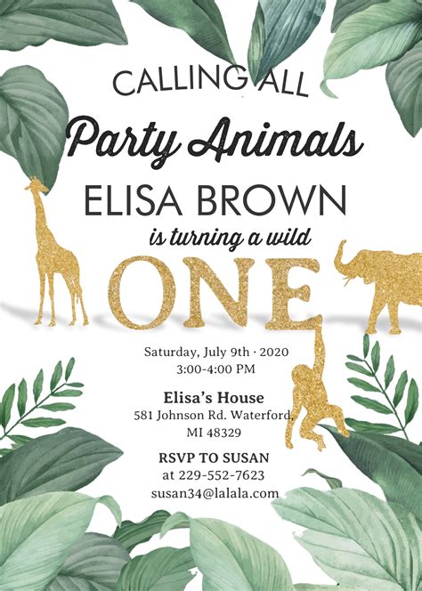 Wild One Invitation Template Inspiration