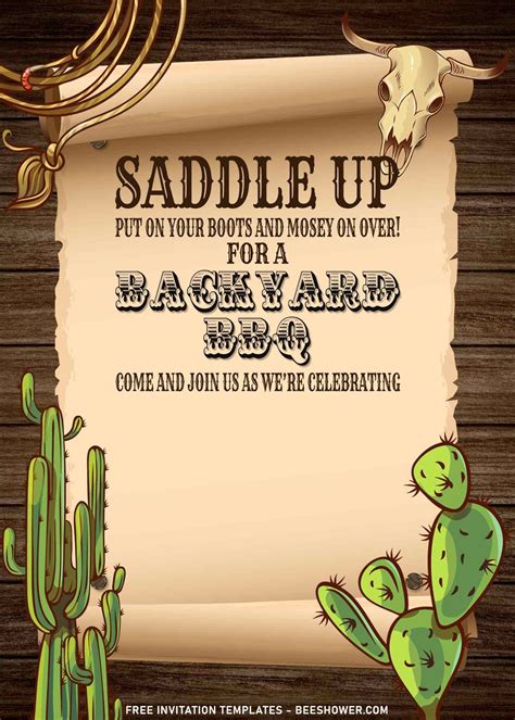 Wild West Invitation Template