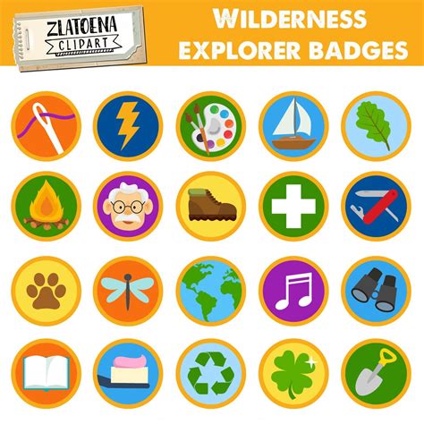 Wilderness Explorer Badge Outdoor Art