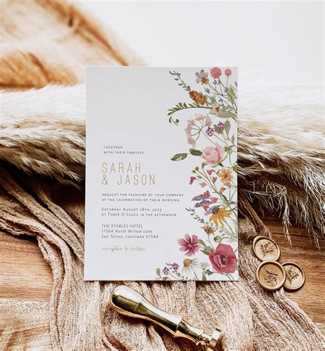 Wildflower Wedding Invitation