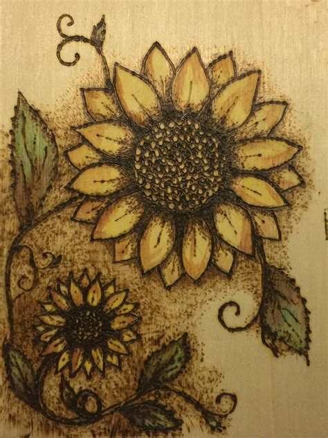 Floral Design Wood Burning Pattern