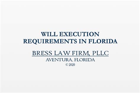 Will Execution in Florida