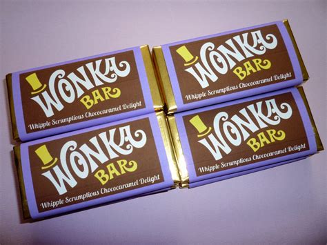 Willy Wonka Chocolate Bar Wrapper Printable