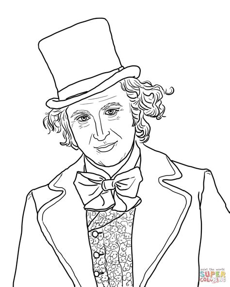 Willy Wonka Coloring Page