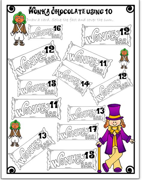 Willy Wonka Printables for Preschool