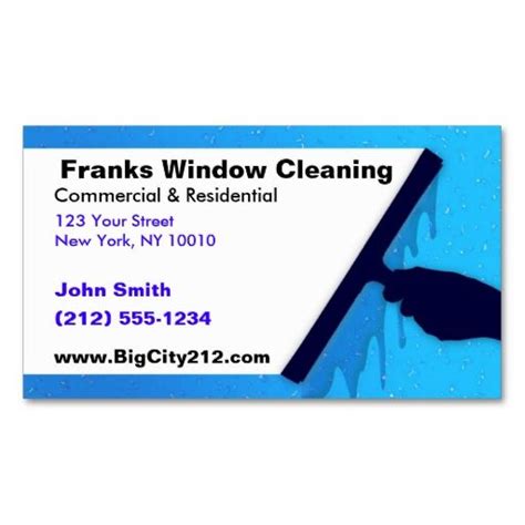 Window cleaning business card template example 1