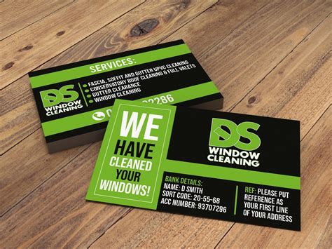 Window cleaning business card template example 10