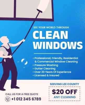 Window Cleaning Flyers Template 3