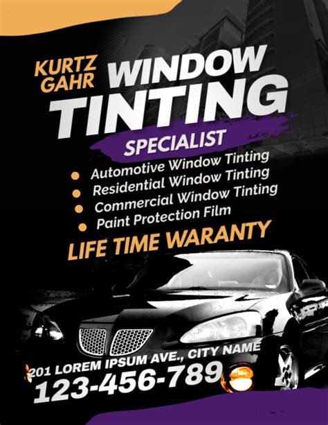 Window Tinting Flyer Design Examples