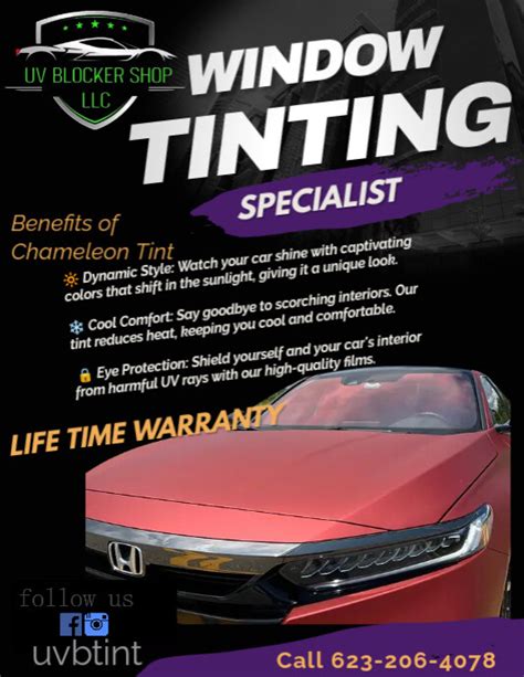 Eye-Catching Visuals for Window Tinting Flyers