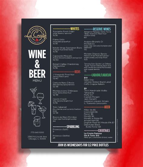 Wine and Beer Menu