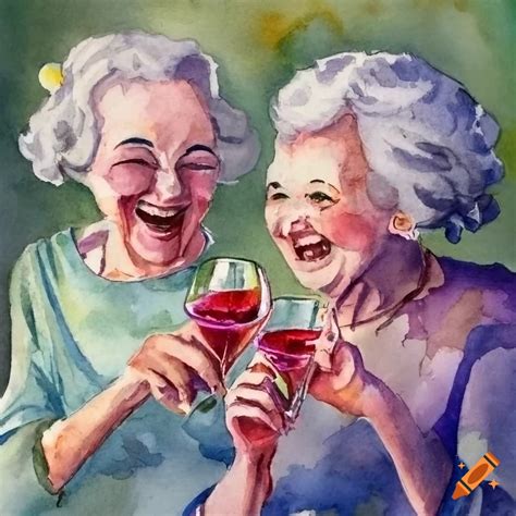 A group of friends laughing and drinking wine