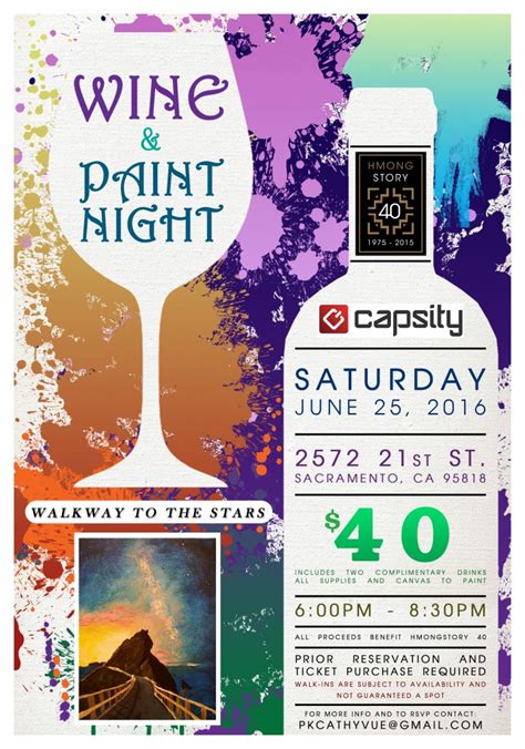 Wine and Paint Night Flyer Template