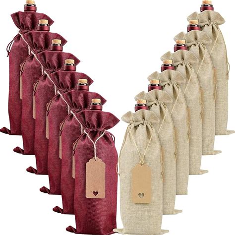 Wine bottle bag sewing pattern template