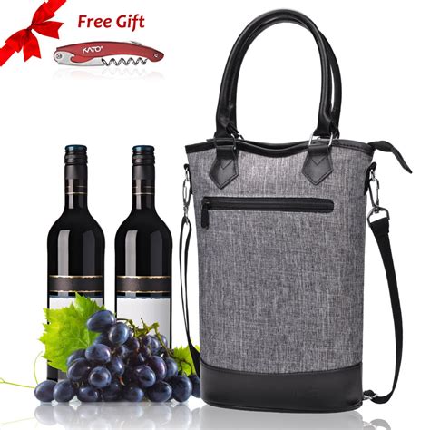 Wine bottle bag handle