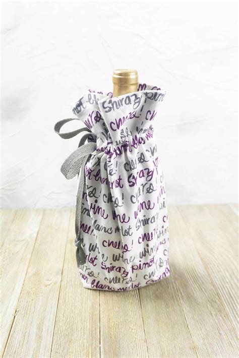 Wine bottle bag sewing instructions