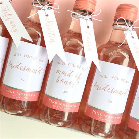 Wine bottle bridesmaid proposal