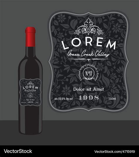 Wine Bottle Label Template