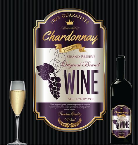 Wine label design template