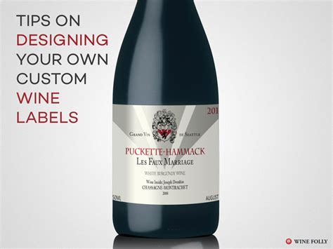 Wine label template customization