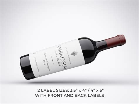 Wine label template design example