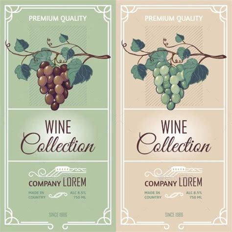 Wine label template design gallery 6