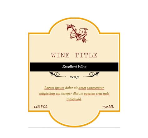 Wine Label Template Download Free