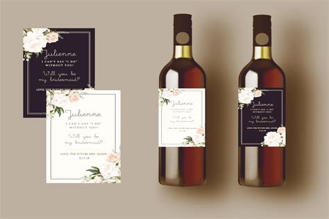 Wine label template with illustrations of wine-related elements