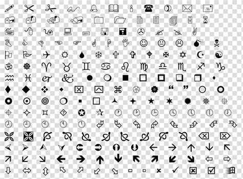 Wingdings Font Arrows