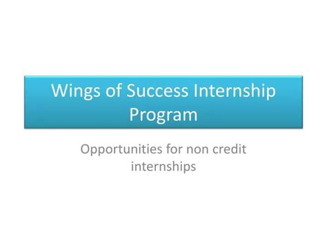 Wings Program internships