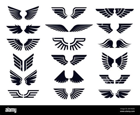 Wings with symbols tattoo design