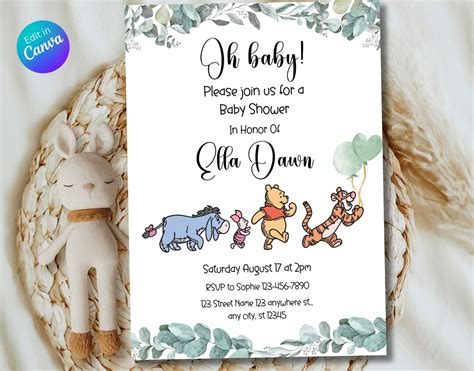 Winnie the Pooh and Friends Invitation