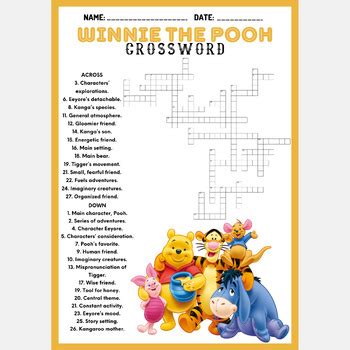 Winnie the Pooh Crossword Puzzles