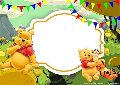 Winnie the Pooh Invitation Template 3